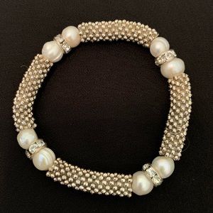 Silver Bracelet with Pearl